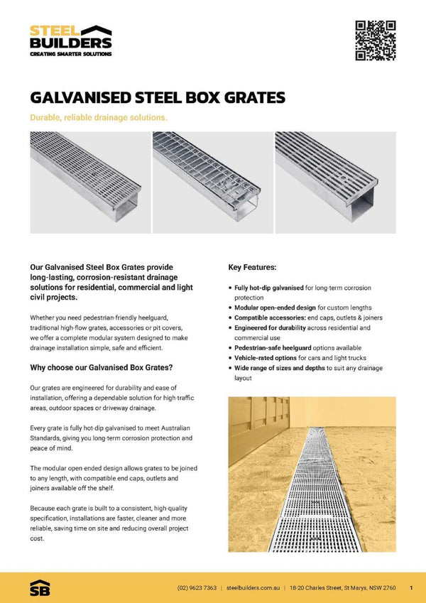 Galvanized Steel Box Grates