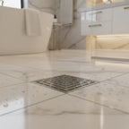 Line Pattern Stainless Steel Square Floor Waste & Drain