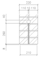 Smart Maxi T-Bar™ - 210 Base for 230 Double Brick Walls
