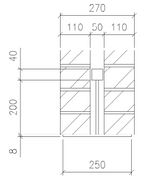 Smart Maxi T-Bar™ 250 Base for 270 Double Brick Walls