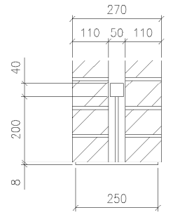 Smart Maxi T-Bar™ 250 Base for 270 Double Brick Walls
