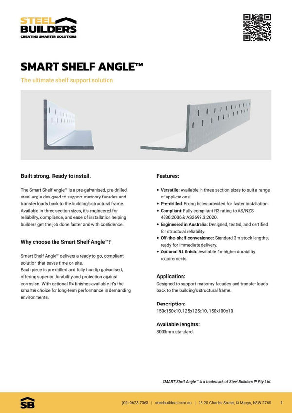 SMART Shelf Angle