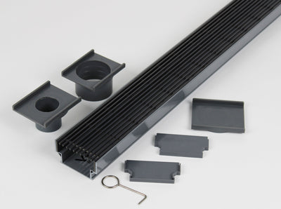 Black Stainless Steel Heelguard Grate + Plastic Base