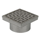 Line Pattern Stainless Steel Square Drain - 115mm