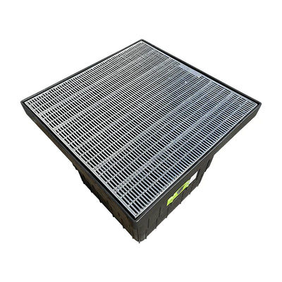 PLASTIC DRAINAGE PIT WITH GALVANISED GRATE