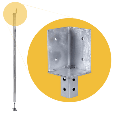 Telpost Adjustable Steel Post Support | Steel Builders