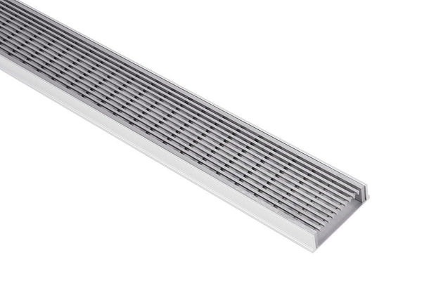 External Aluminium Base & Stainless Steel Top Drain - Heelguard Pattern - Steel Builders