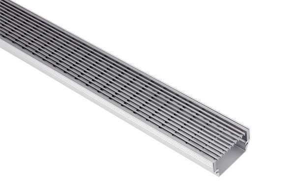External Aluminium Base & Stainless Steel Top Drain - Heelguard Pattern - Steel Builders