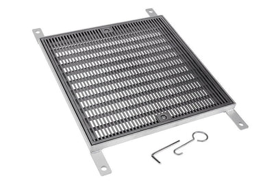 Stainless Steel Pit Grate and Frame - Heelguard Pattern - Steel Builders