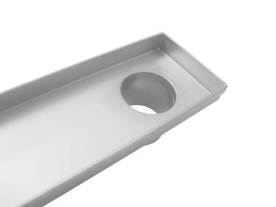 Stainless Steel Shower Drain & Grate (100mm x 30mm Wide) - Tile Insert - Steel Builders