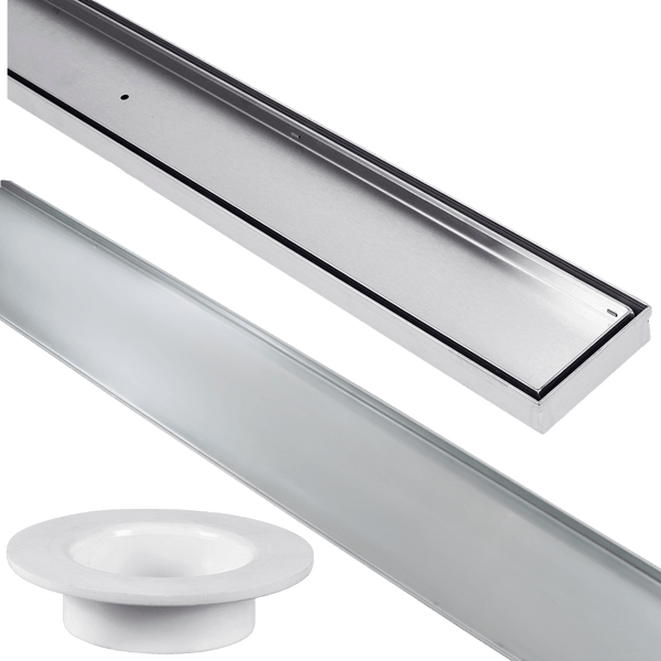 Stainless Steel Shower Drain & Grate (70mm x 25mm Wide) - Tile Insert - Steel Builders