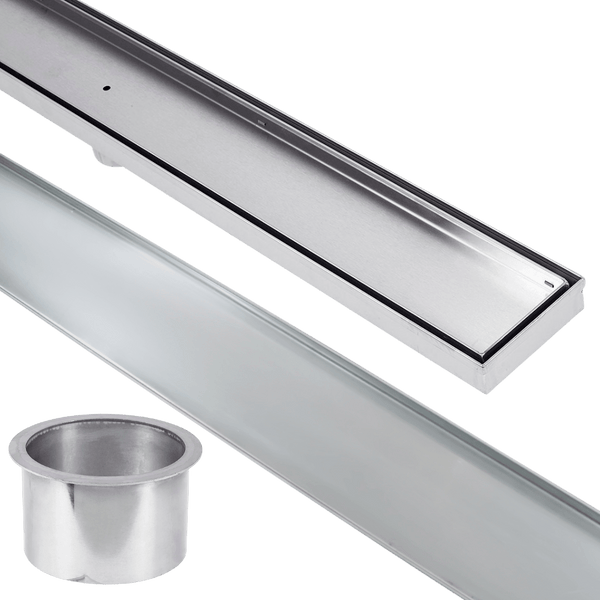 Stainless Steel Shower Drain & Grate (70mm x 25mm Wide) - Tile Insert - Steel Builders