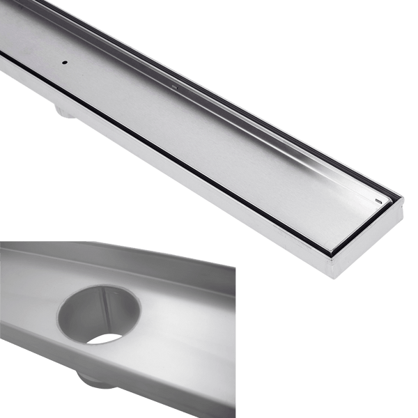 Stainless Steel Shower Drain & Grate (70mm x 25mm Wide) - Tile Insert - Steel Builders