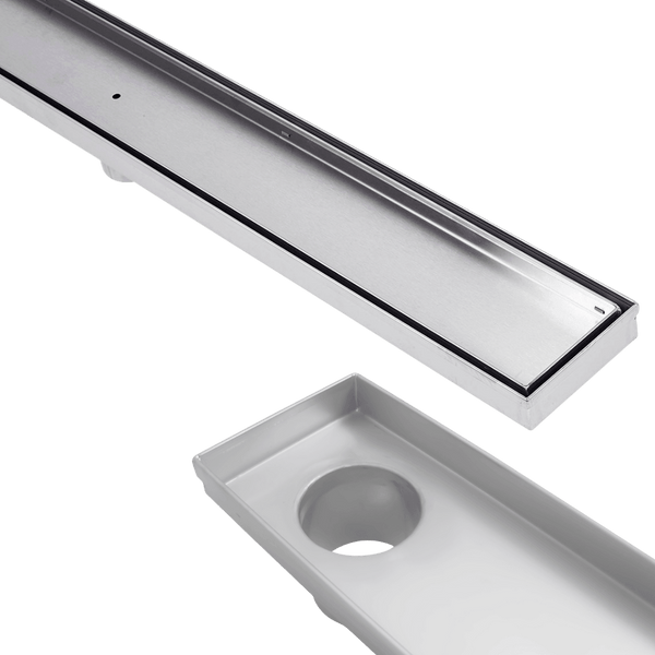 Stainless Steel Shower Drain & Grate (70mm x 25mm Wide) - Tile Insert - Steel Builders