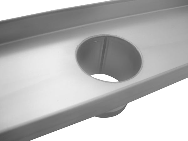 Stainless Steel Shower Drain & Grate (85mm x 22mm Wide) - Heelguard Pattern - Steel Builders