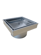 Stainless Steel Tile Insert Drain Floor Wastes - 115mm x 115mm - Steel Builders